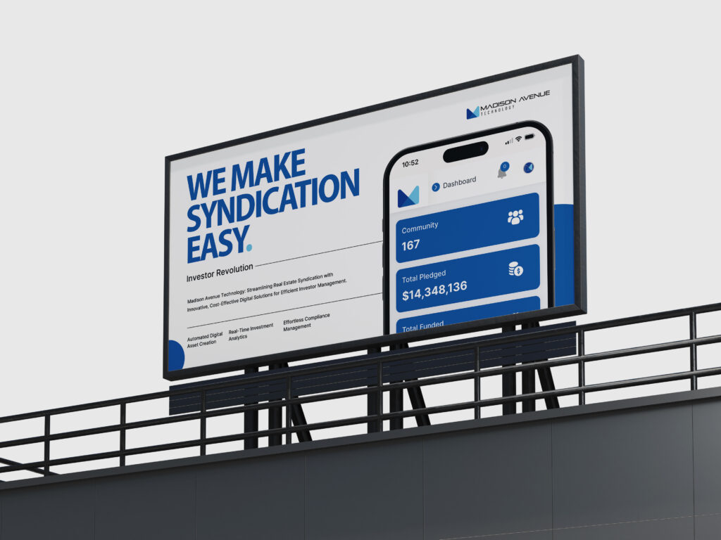 "Madison Avenue Billboard Featuring 'We Make Syndication Easy' Slogan